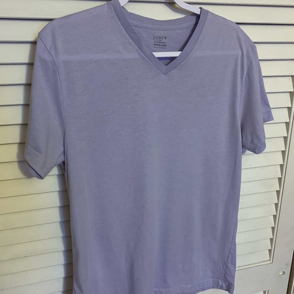 J Crew Light Purple V Neck T Shirt